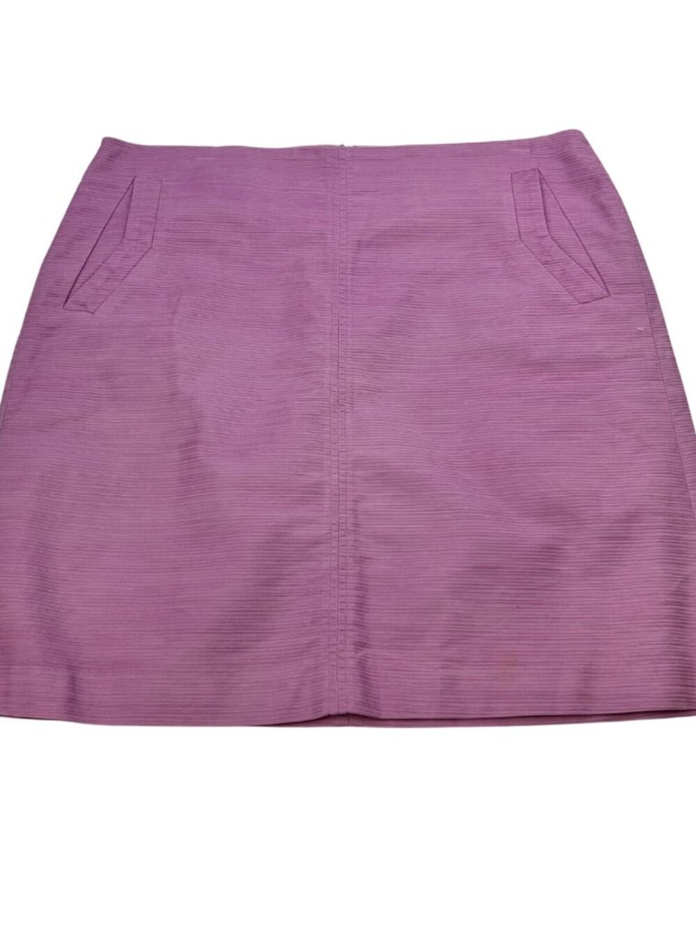Ann Taylor Magenta Ribbed Mini Skirt with Pocket Details